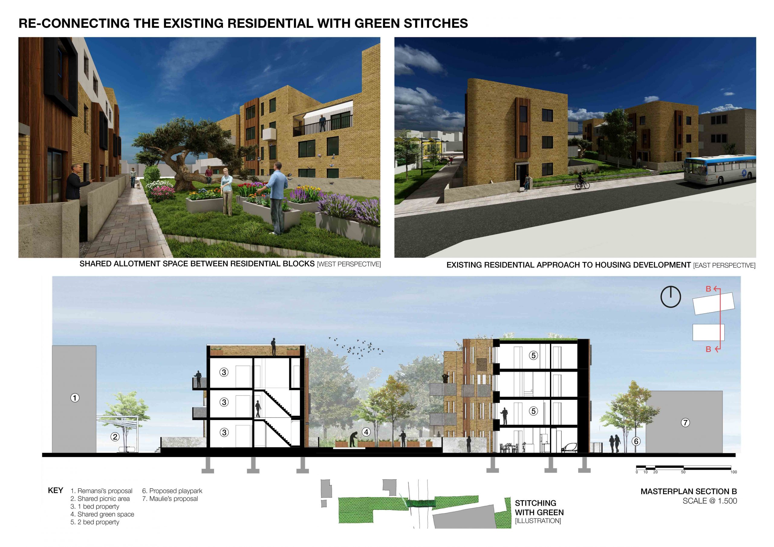 'Room to Grow'- Re-connecting the Existing Residential through Green Stitches