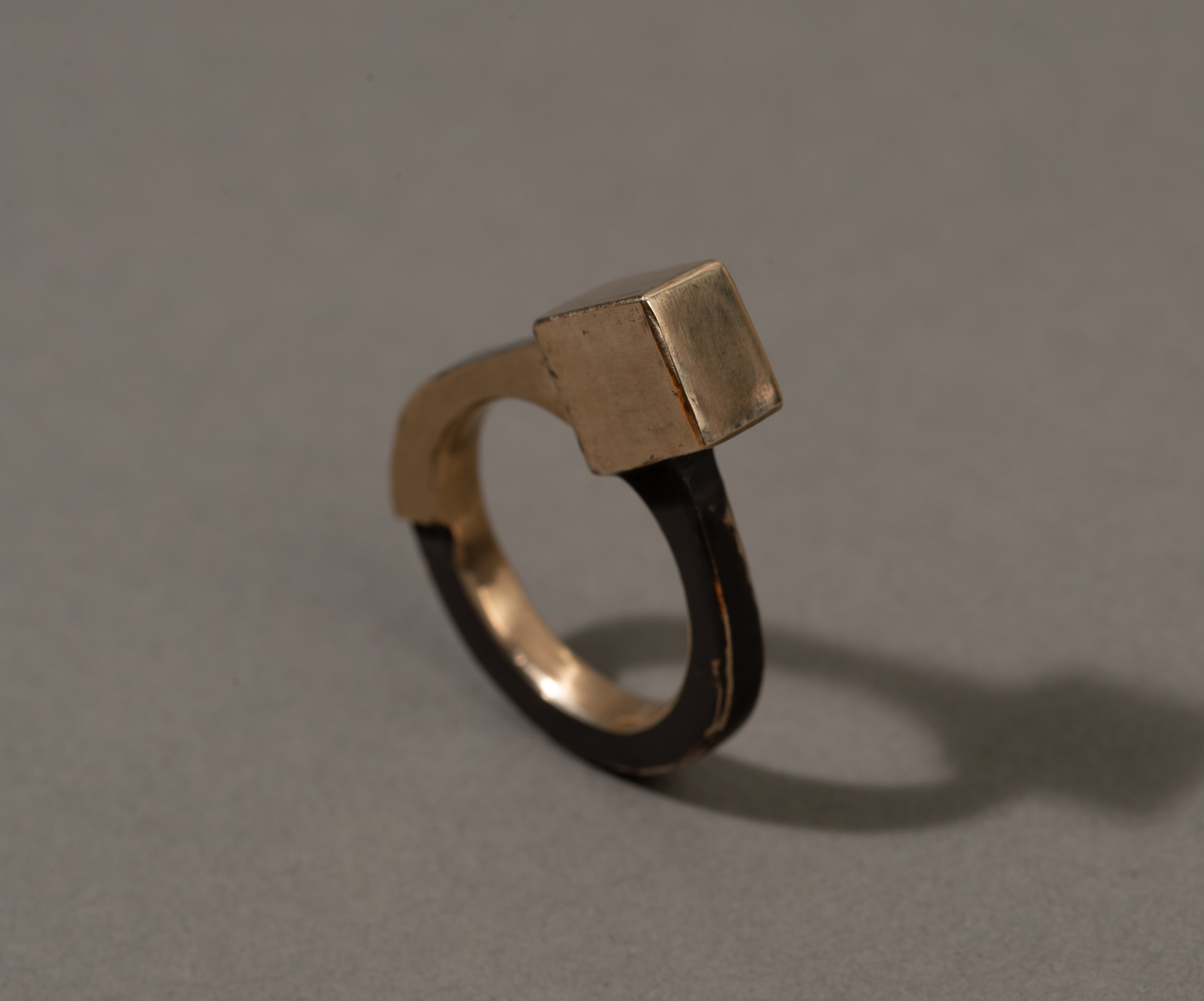 Brass ring, oxidised